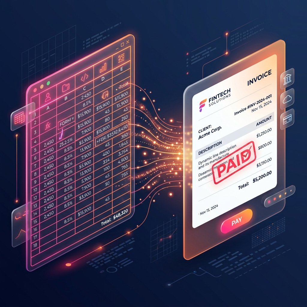 From Spreadsheets to Online Invoices